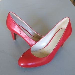 Red Leather Naturalizer Heels